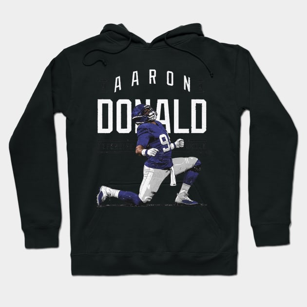 Aaron Donald Los Angeles R Celebration Hoodie by MASTER_SHAOLIN